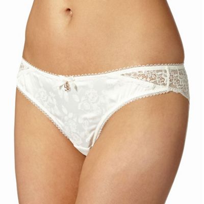 B by Ted Baker Ivory floral lace brazilian briefs